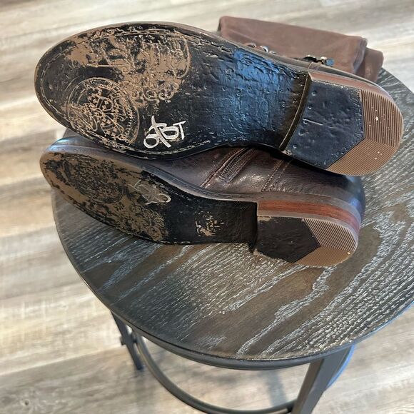 OTBT Trout Creek leather riding boots brown zip up size 8 - Picture 5 of 6